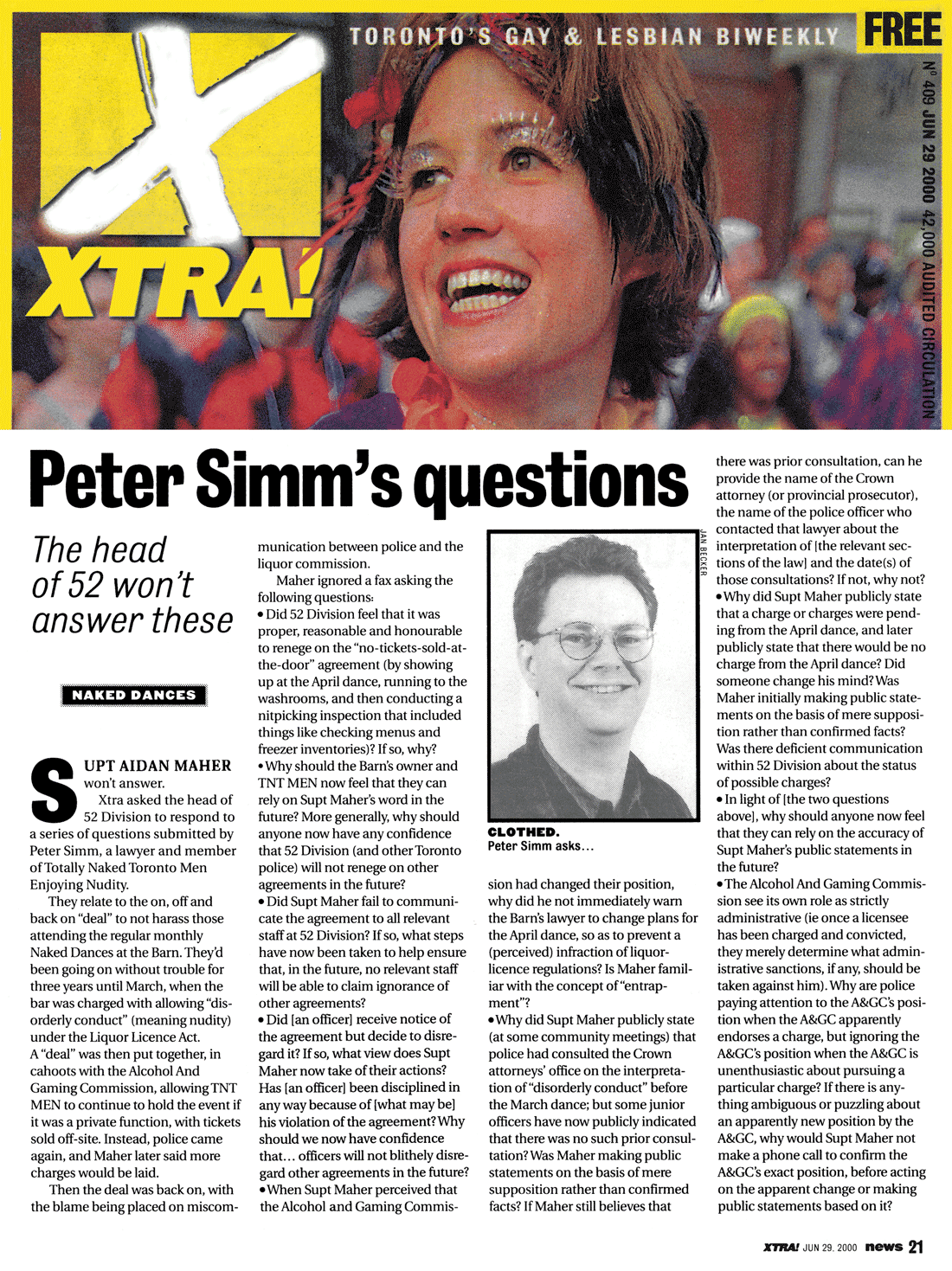 Xtra [Toronto] 2000-06-29 p.21 - Simm’s questions for police re The Barn